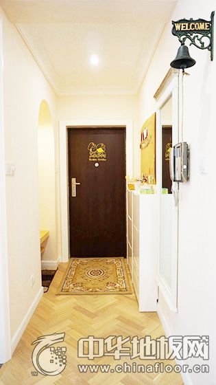 走廊竹木地板家裝效果圖   人字拼花地板圖片