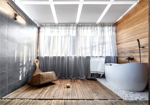 浴室木地板上墻效果圖 感受幽蘭芬芳_16